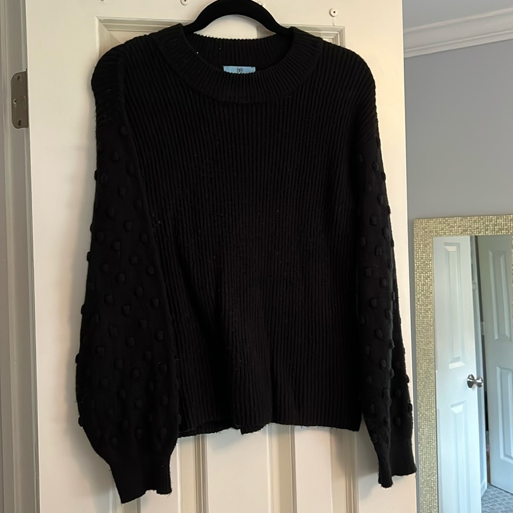 Cece dot textured ribbed sweater